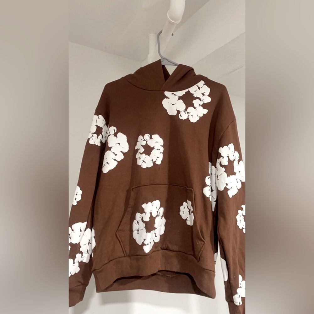 Brown Denim Tears Cotton Wreath Hoodie